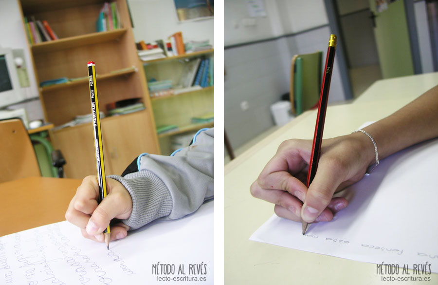 agarre incorrecto del lápiz